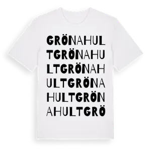 Grönahult ordlek t-shirt – ekologisk bomull t-shirt från Pinshirt