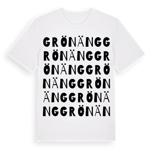 Grönäng ordlek t-shirt – ekologisk bomull t-shirt från Pinshirt