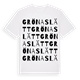White t-shirt med Grönaslätt ordlek t-shirt