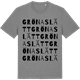 Mid Heather Gray t-shirt med Grönaslätt ordlek t-shirt