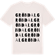 Vintage White t-shirt med Gröndal ordlek t-shirt