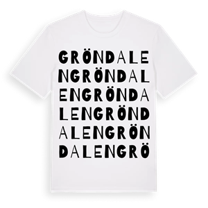 Gröndalen ordlek t-shirt – ekologisk bomull t-shirt från Pinshirt