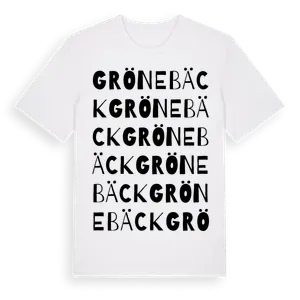 Grönebäck ordlek t-shirt – ekologisk bomull t-shirt från Pinshirt
