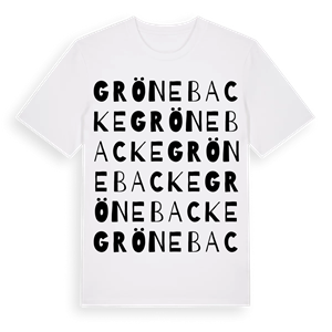 Grönebacke ordlek t-shirt – ekologisk bomull t-shirt från Pinshirt