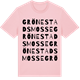 Pink Cotton t-shirt med Grönestads mosse ordlek t-shirt