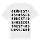 White t-shirt med Grönestads mosse ordlek t-shirt