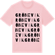 Pink Cotton t-shirt med Grönevik ordlek t-shirt