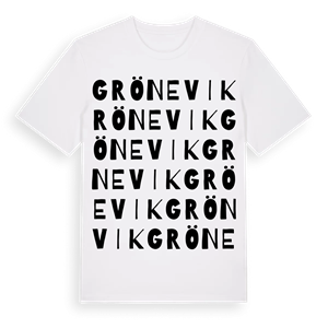 Grönevik ordlek t-shirt – ekologisk bomull t-shirt från Pinshirt