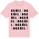 Pink Cotton t-shirt med Grönlid ordlek t-shirt
