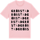 Pink Cotton t-shirt med Grönstad ordlek t-shirt