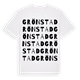 White t-shirt med Grönstad ordlek t-shirt