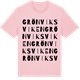 Pink Cotton t-shirt med Grönviksviken ordlek t-shirt