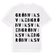 White t-shirt med Grönviksviken ordlek t-shirt