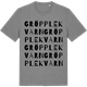 Mid Heather Gray t-shirt med Gröpple kvarn ordlek t-shirt