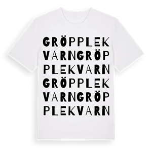 Gröpple kvarn ordlek t-shirt – ekologisk bomull t-shirt från Pinshirt