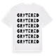 White t-shirt med Grytered ordlek t-shirt