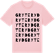 Pink Cotton t-shirt med Gryteryd ordlek t-shirt