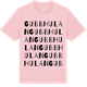 Pink Cotton t-shirt med Gubbhulan ordlek t-shirt