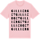 Pink Cotton t-shirt med Gullberget ordlek t-shirt