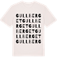 Vintage White t-shirt med Gullberget ordlek t-shirt