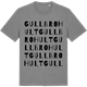 Mid Heather Gray t-shirt med Gullbrohult ordlek t-shirt