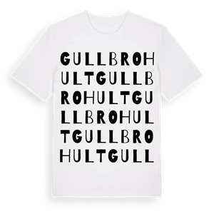 Gullbrohult ordlek t-shirt – ekologisk bomull t-shirt från Pinshirt