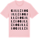 Pink Cotton t-shirt med Gullebo ordlek t-shirt
