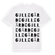 White t-shirt med Gullegärde ordlek t-shirt