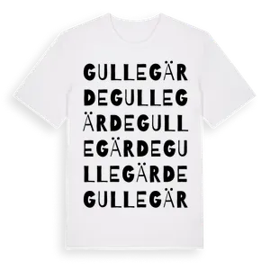 Gullegärde ordlek t-shirt – ekologisk bomull t-shirt från Pinshirt