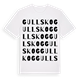 White t-shirt med Gullskog ordlek t-shirt
