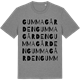 Mid Heather Gray t-shirt med Gummagården ordlek t-shirt