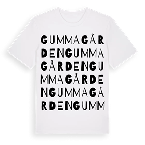 Gummagården ordlek t-shirt – ekologisk bomull t-shirt från Pinshirt