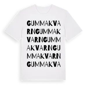 Gummakvarn ordlek t-shirt – ekologisk bomull t-shirt från Pinshirt