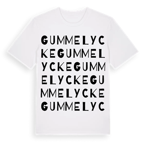 Gummelycke ordlek t-shirt – ekologisk bomull t-shirt från Pinshirt