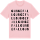 Pink Cotton t-shirt med Gungefall ordlek t-shirt