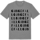 Mid Heather Gray t-shirt med Gungefall ordlek t-shirt