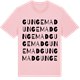 Pink Cotton t-shirt med Gungemad ordlek t-shirt