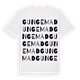 White t-shirt med Gungemad ordlek t-shirt