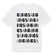 White t-shirt med Gungsan ordlek t-shirt