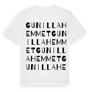 Gunillahemmet ordlek t-shirt – ekologisk bomull t-shirt från Pinshirt