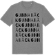 Mid Heather Gray t-shirt med Gunnabäck ordlek t-shirt