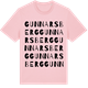 Pink Cotton t-shirt med Gunnarsberg ordlek t-shirt