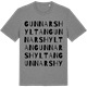 Mid Heather Gray t-shirt med Gunnarshyltan ordlek t-shirt