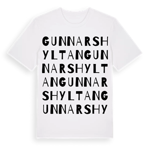 Gunnarshyltan ordlek t-shirt – ekologisk bomull t-shirt från Pinshirt