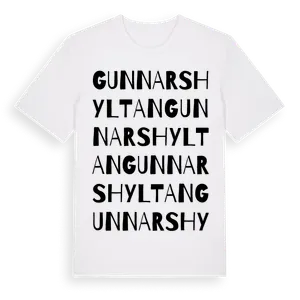 Gunnarshyltan ordlek t-shirt – ekologisk bomull t-shirt från Pinshirt