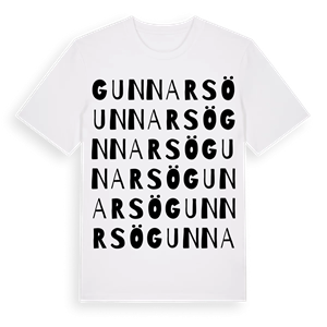 Gunnarsö ordlek t-shirt – ekologisk bomull t-shirt från Pinshirt