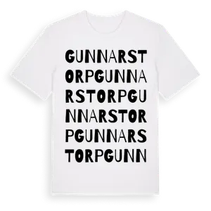 Gunnarstorp ordlek t-shirt – ekologisk bomull t-shirt från Pinshirt