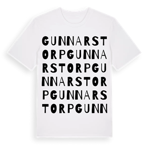 Gunnarstorp ordlek t-shirt – ekologisk bomull t-shirt från Pinshirt