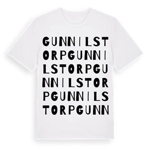 Gunnilstorp ordlek t-shirt – ekologisk bomull t-shirt från Pinshirt