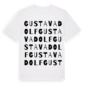 Gustav Adolf ordlek t-shirt – ekologisk bomull t-shirt från Pinshirt